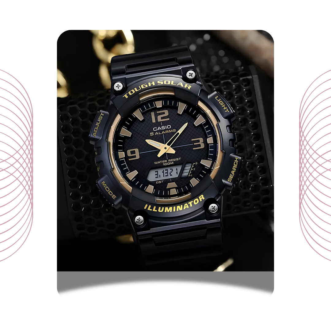 Casio AQ-S810W-1A3VDF Solar Powered Analog Digital Sports Watch for Men
