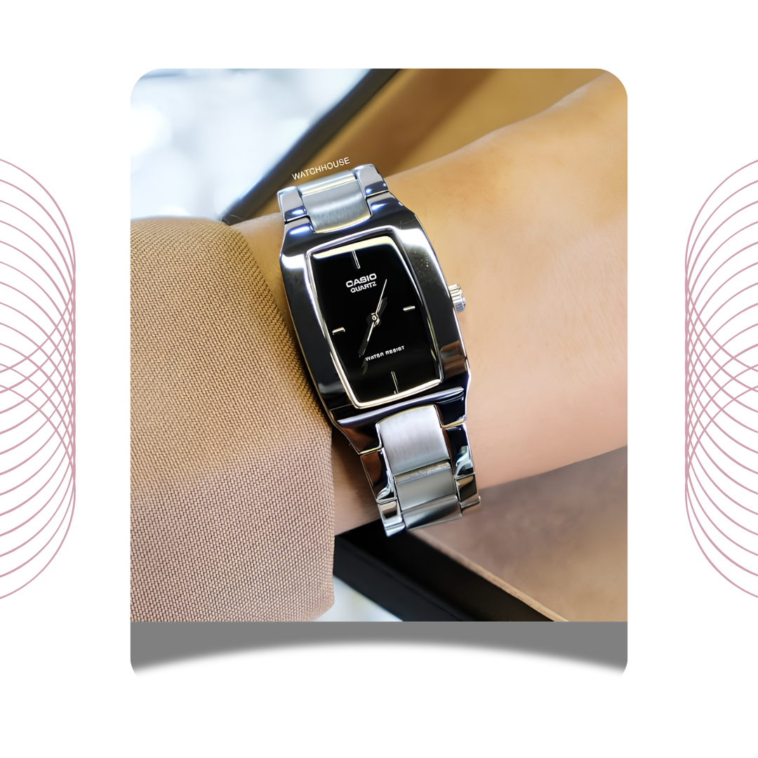 Casio LTP-1165A-1CDF Women's Analog Stainless Steel Watch Black Dial