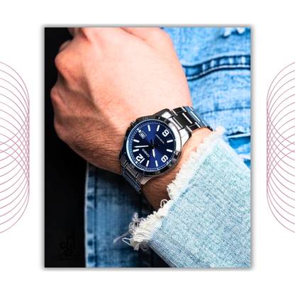 Casio MTP-V004D-2BUDF Men's Analog Stainless Steel Watch Blue Dial
