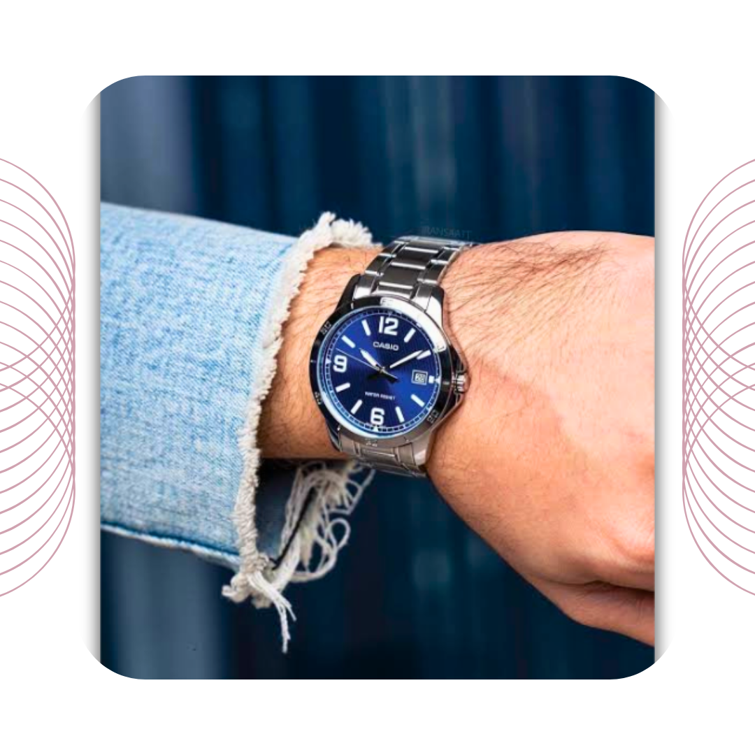 Casio MTP-V004D-2BUDF Men's Analog Stainless Steel Watch Blue Dial