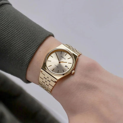 Casio MTP-B145G-9AVDF Men's Gold Tone Stainless Steel Watch Gold Dial
