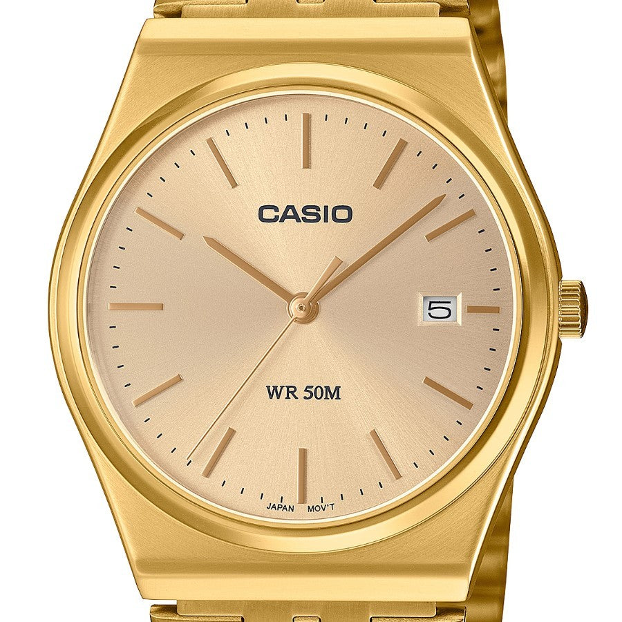 Casio MTP-B145G-9AVDF Men's Gold Tone Stainless Steel Watch Gold Dial