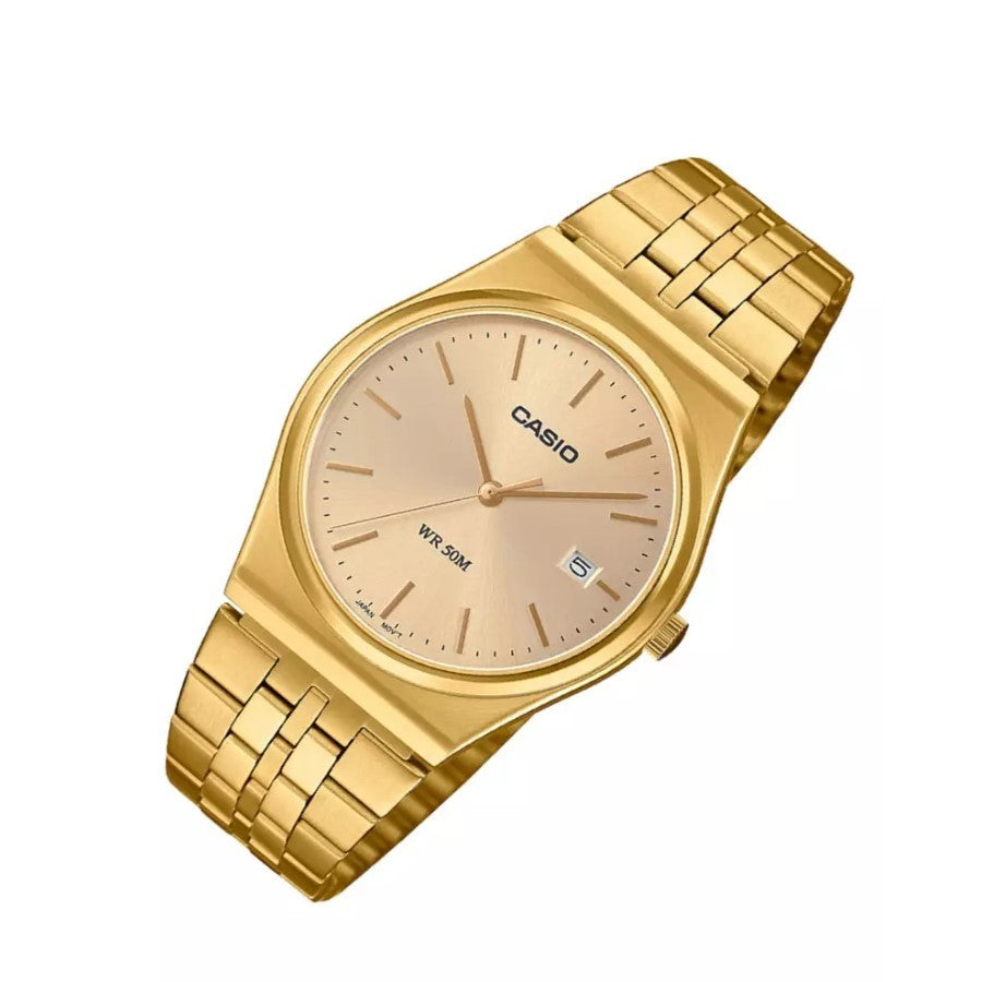 Casio MTP-B145G-9AVDF Men's Gold Tone Stainless Steel Watch Gold Dial