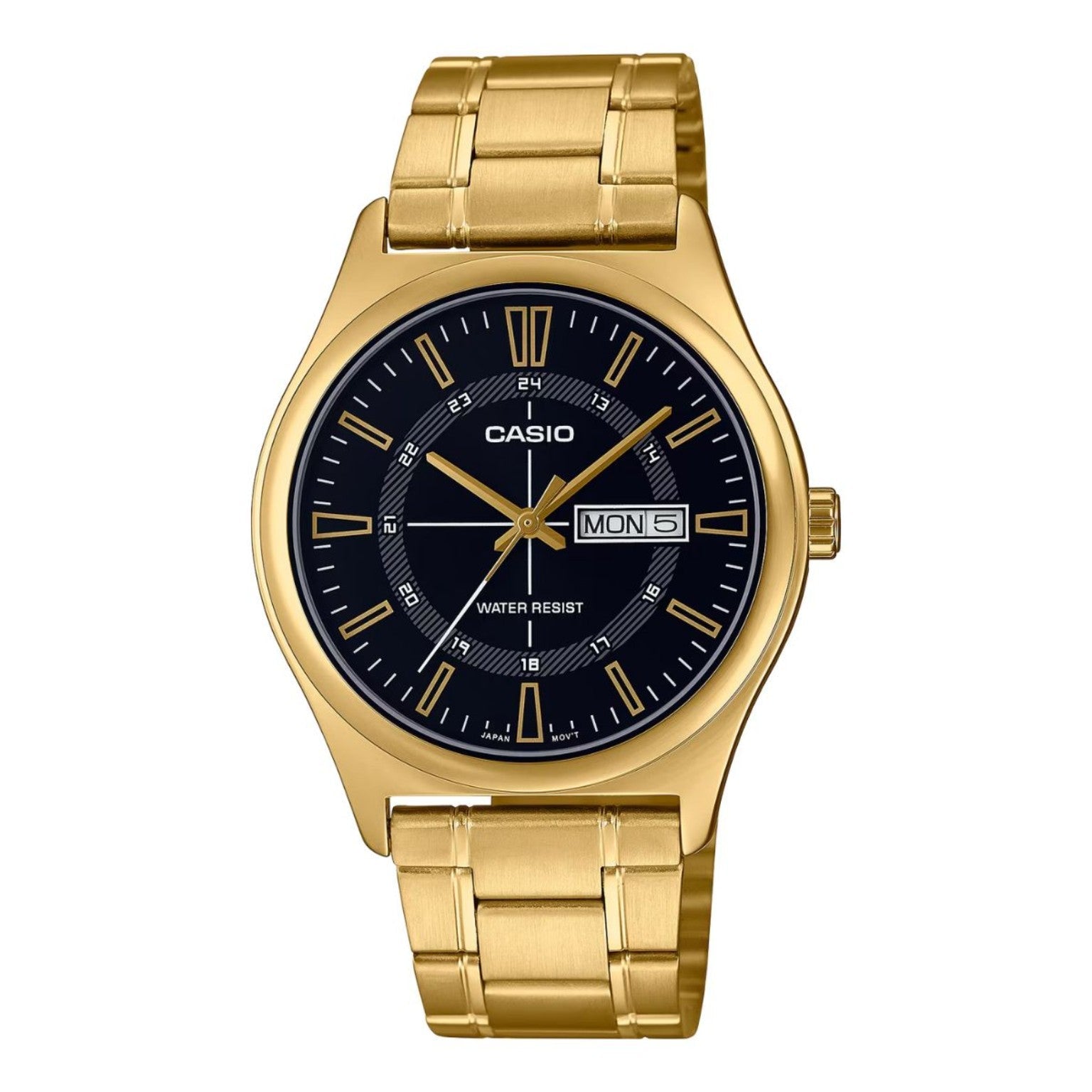 Casio MTP-V006G-1CUDF front view gold tone stainless steel watch