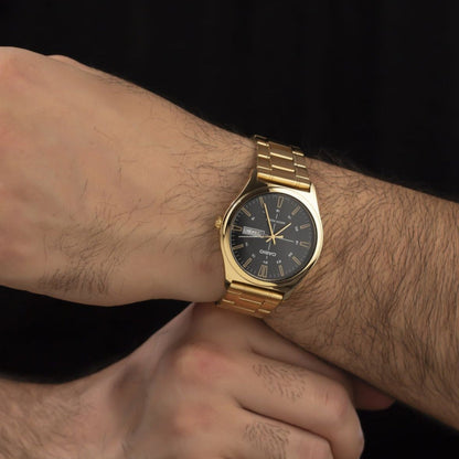 Casio MTP-V006G-1CUDF wrist shot gold tone watch