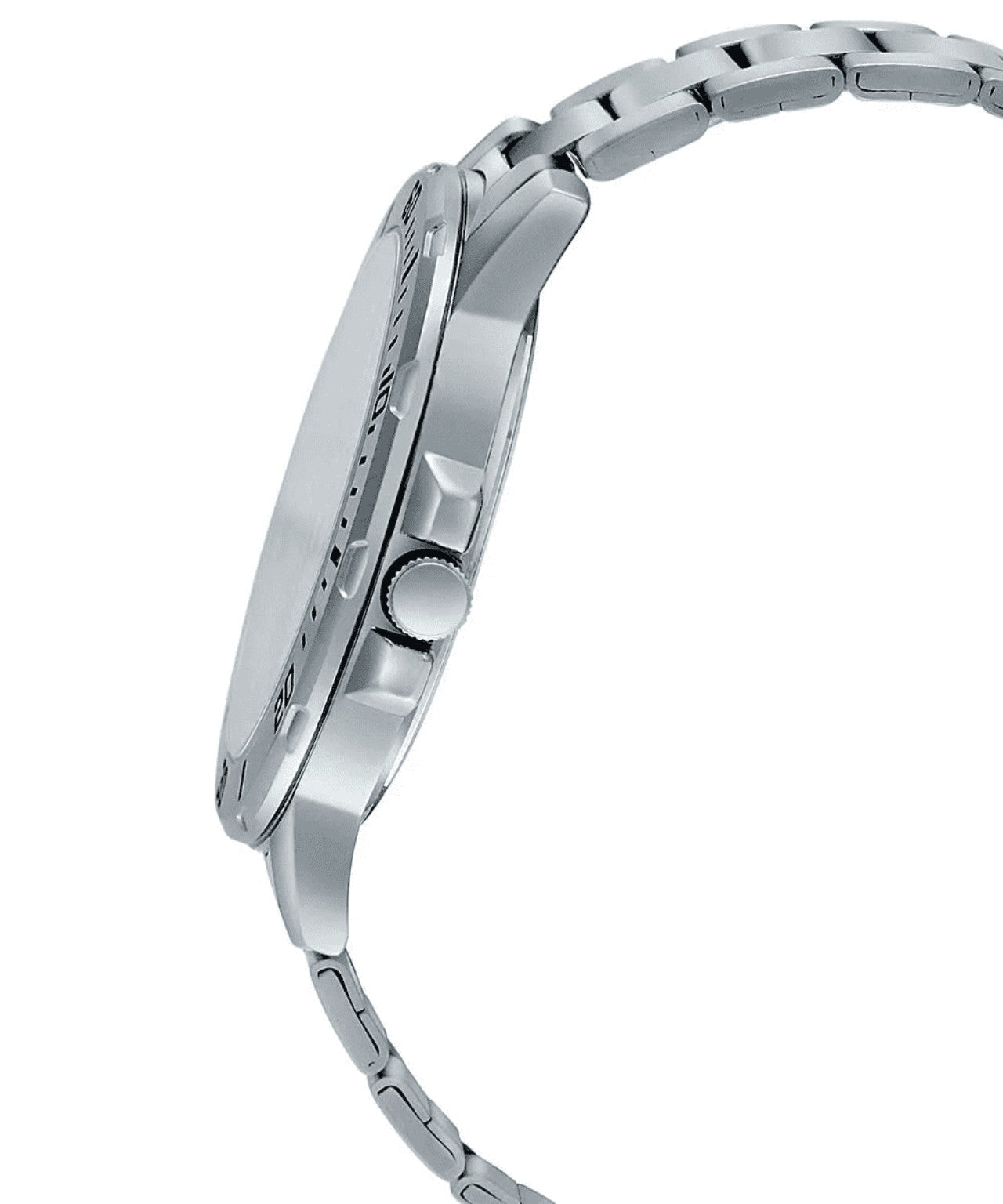 Casio MTP-VD300D-7EUDF side profile silver stainless steel watch
