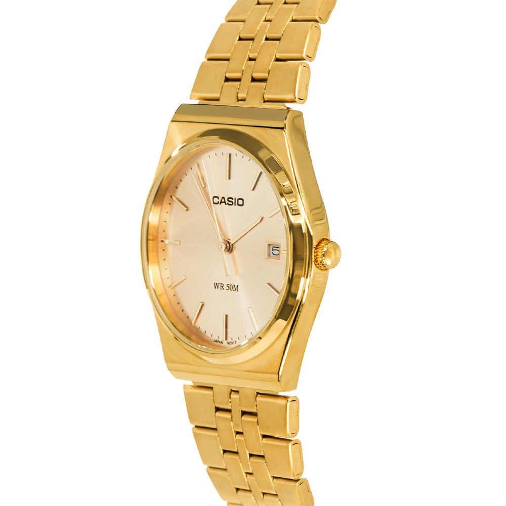 Casio MTP-B145G-9AVDF Men's Gold Tone Stainless Steel Watch Gold Dial