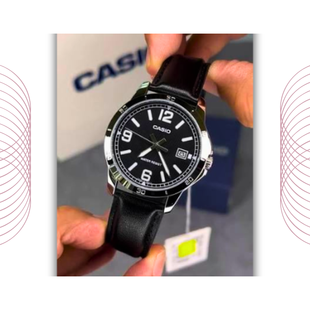 Casio MTP-V004L Series Men's Analog Leather Strap Watch