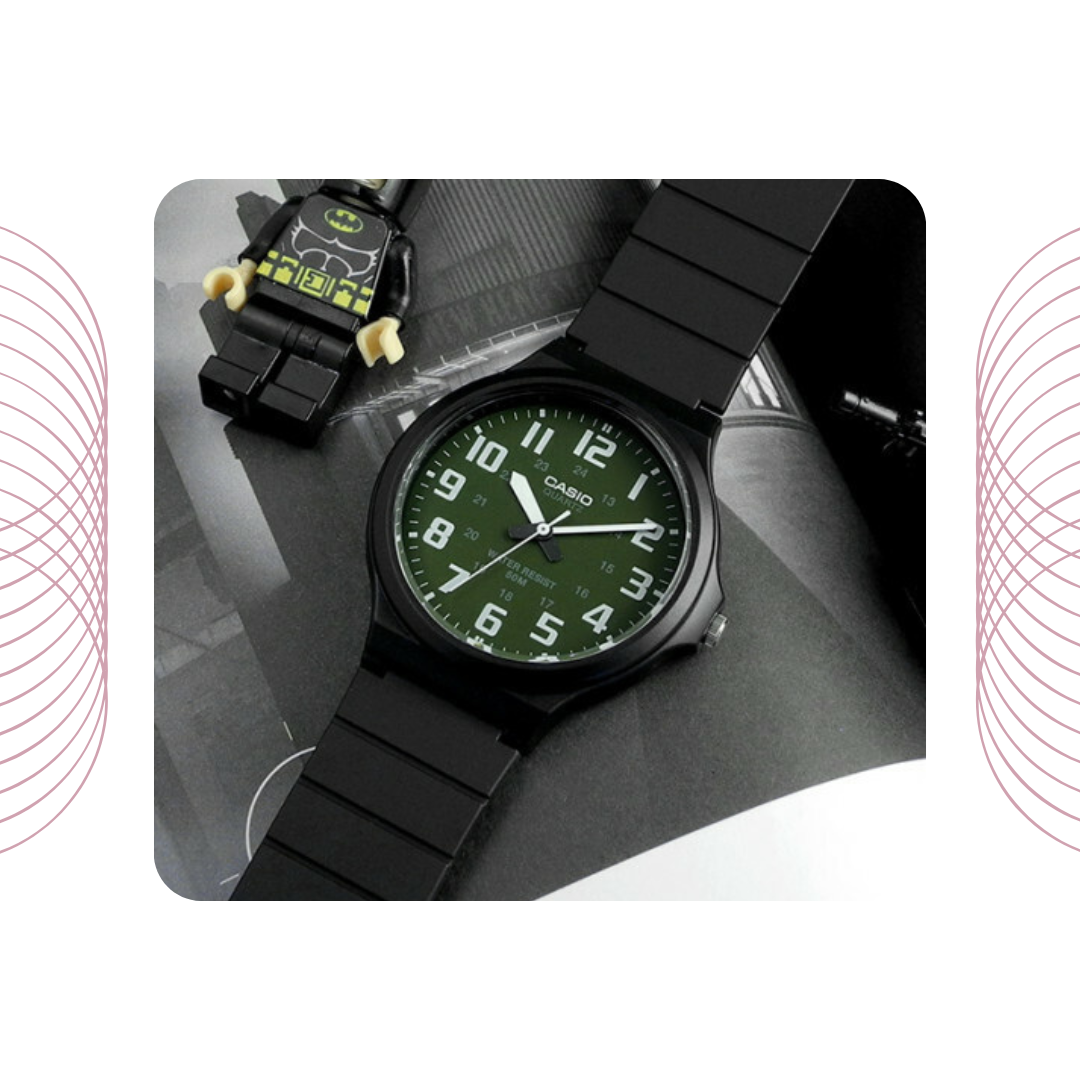 Casio MW-240-3BVDF Men's Analog Casual Watch Green Dial