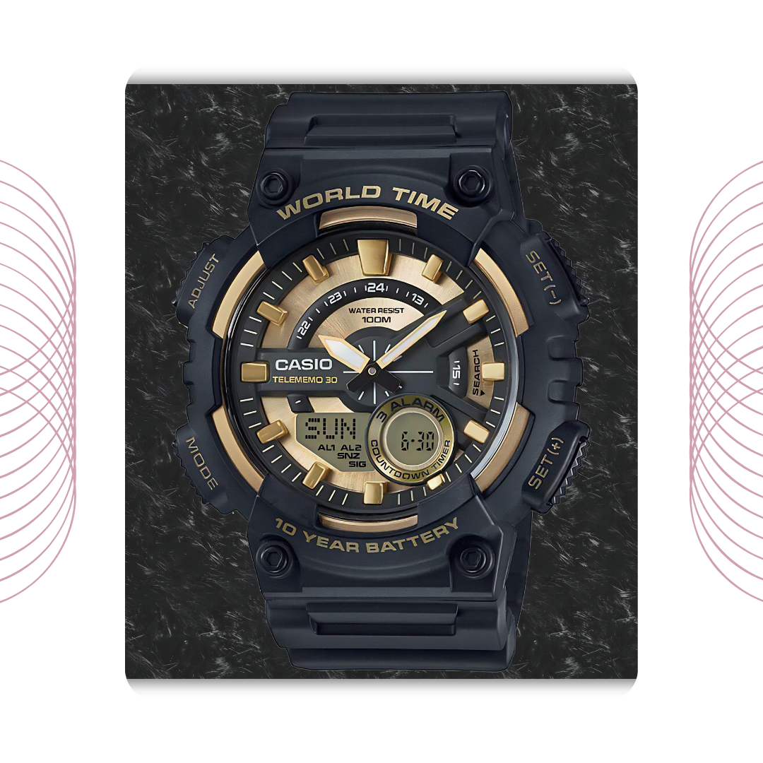 Casio AEQ-110BW-9AVDF Analog Digital Sports Watch for Men