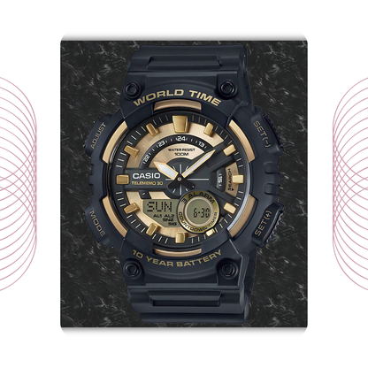 Casio AEQ-110BW-9AVDF Analog Digital Sports Watch for Men