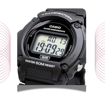 Casio W-219H-1AVDF Sport Digital Resin Watch for Men
