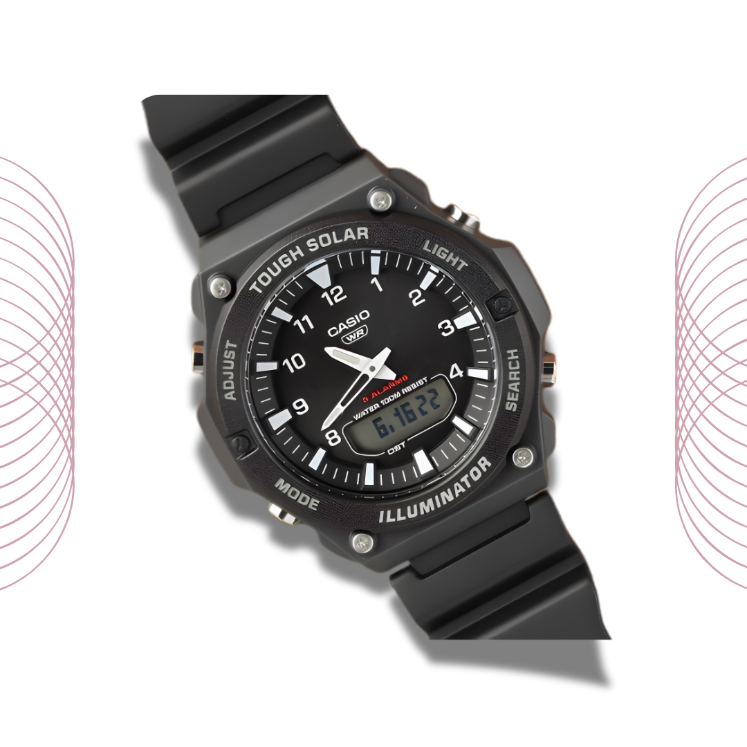 Casio AQ-S820W-1AVDF Tough Solar Analog Digital Sports Watch for Men