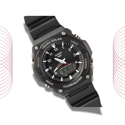 Casio AQ-S820W-1AVDF Tough Solar Analog Digital Sports Watch for Men