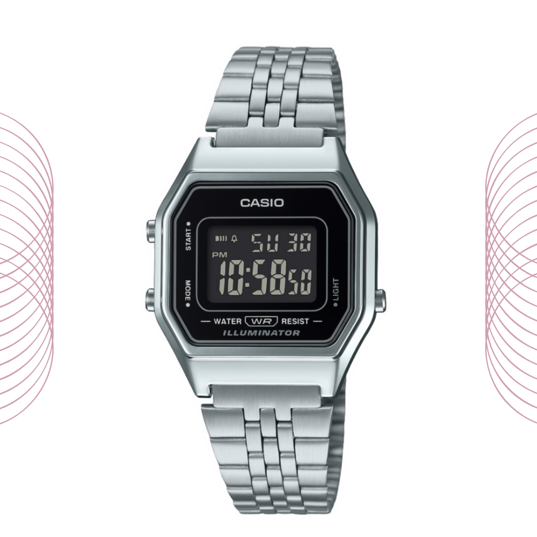 Casio LA680WA-1BDF Vintage Digital Stainless Steel Watch for Women