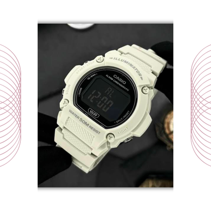 Casio W-219HC-8BVDF Digital Sports Watch Grey Resin for Men & Women