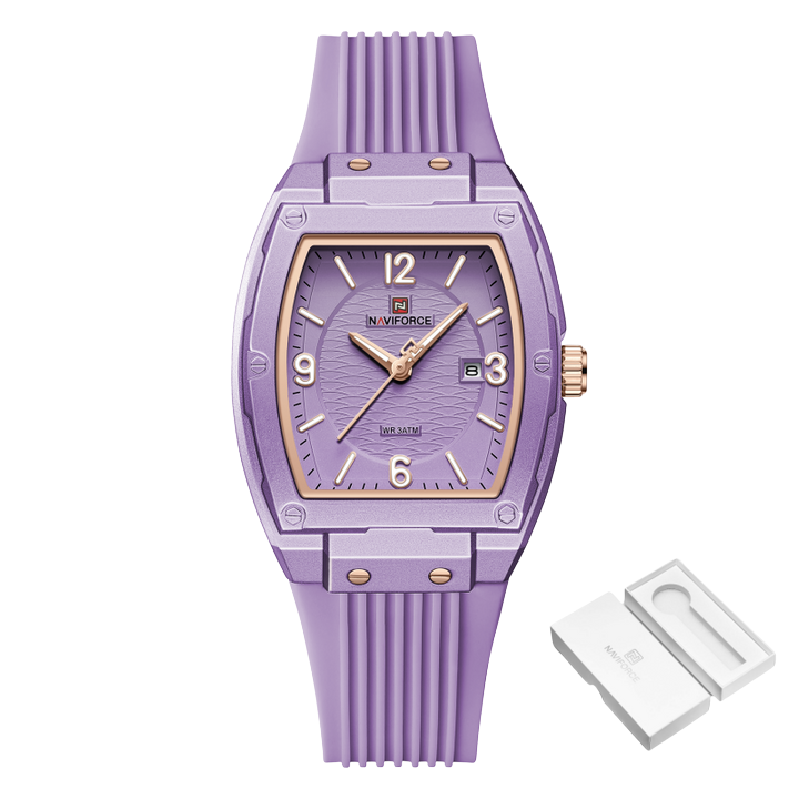 NAVIFORCE NF5070 Women's Quartz Watch | Silicon Strap | Date Display | 3ATM Water Resistant