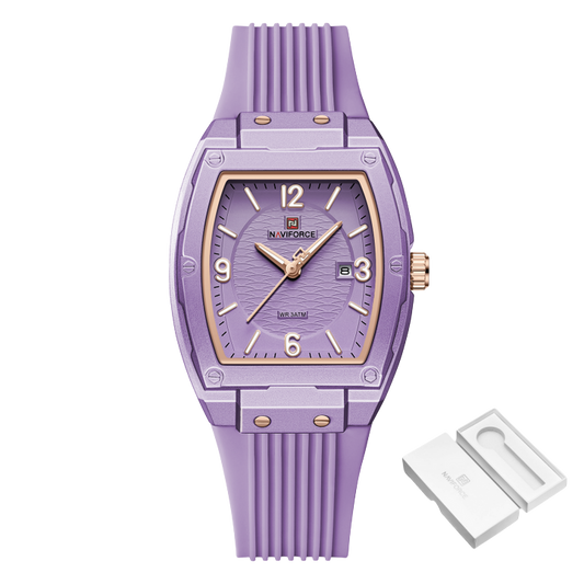 NAVIFORCE NF5070 Women's Quartz Watch | Silicon Strap | Date Display | 3ATM Water Resistant