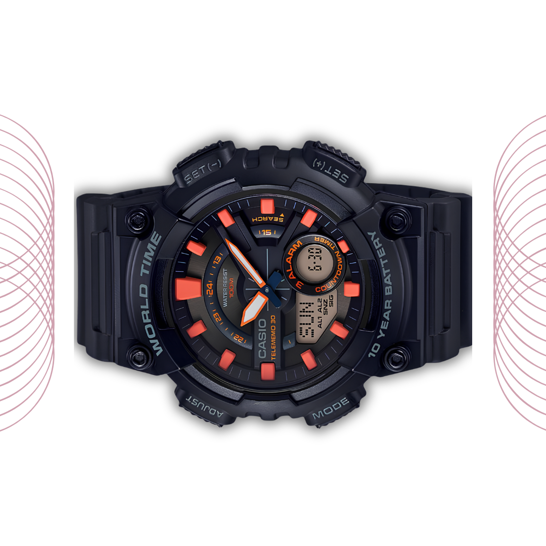 Casio AEQ-110BW-9AVDF Analog Digital Sports Watch for Men