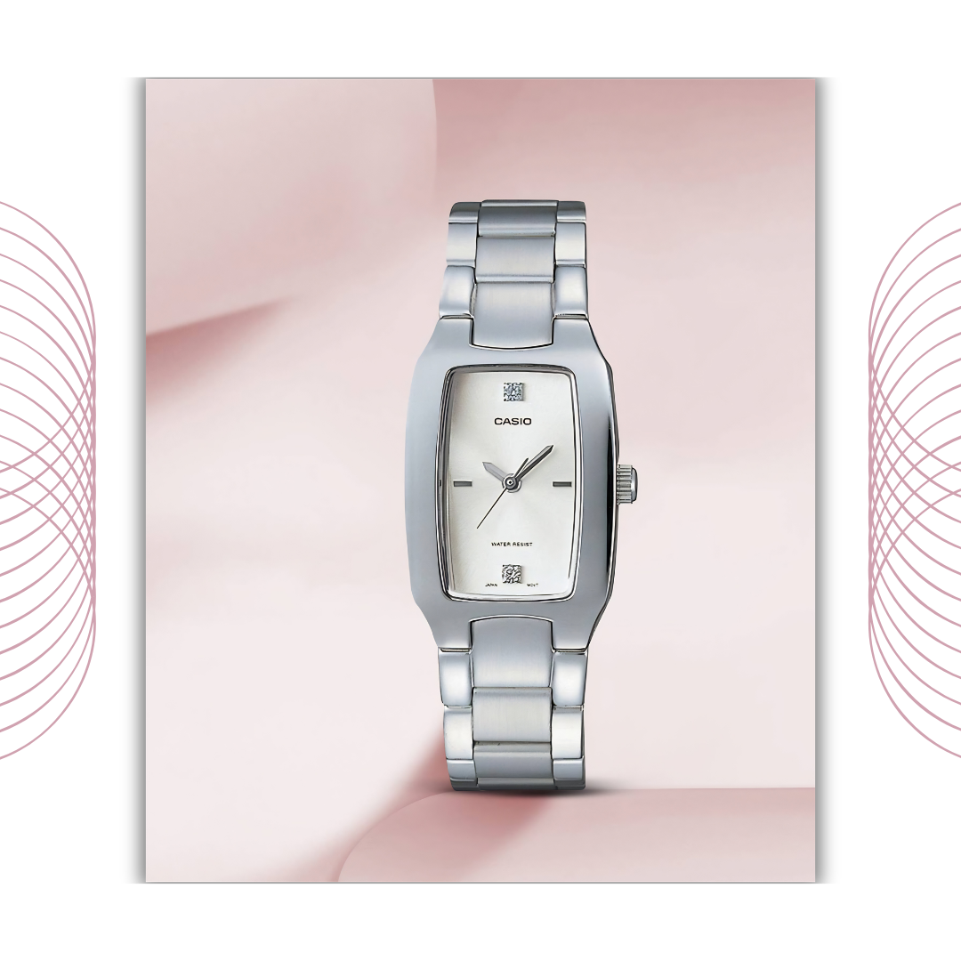 Casio LTP-1165A-7C2DF Women's Analog Stainless Steel Watch Silver White Dial