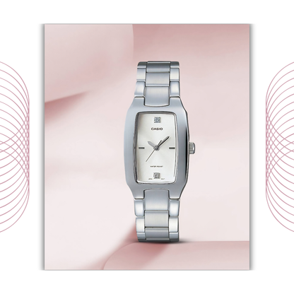 Casio LTP-1165A-7C2DF Women's Analog Stainless Steel Watch Silver White Dial