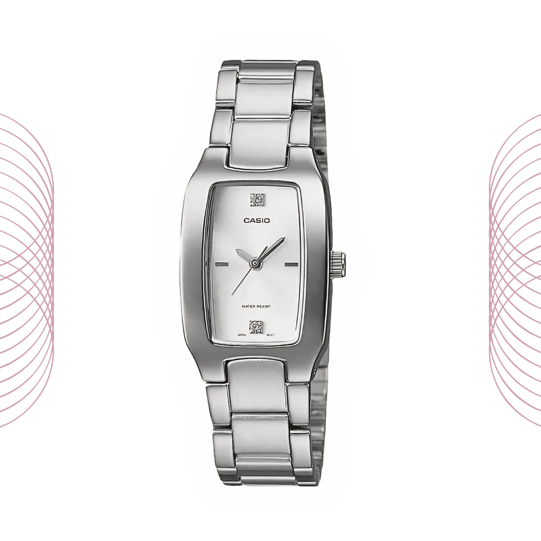 Casio LTP-1165A-7C2DF Women's Analog Stainless Steel Watch Silver White Dial