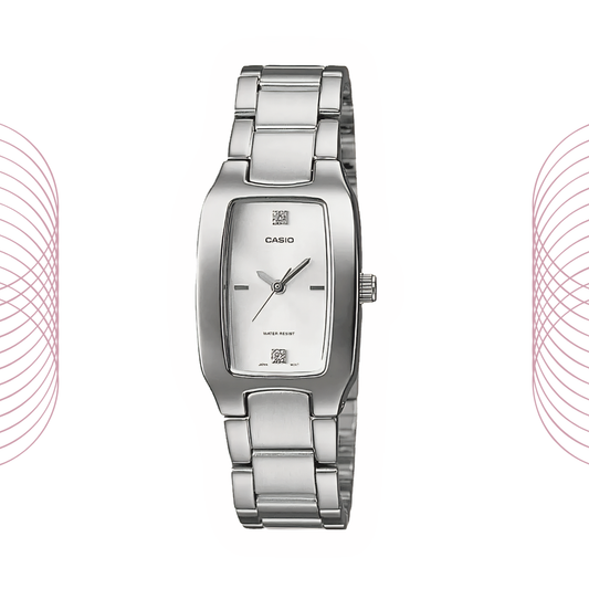 Casio LTP-1165A-7C2DF Women's Analog Stainless Steel Watch Silver White Dial