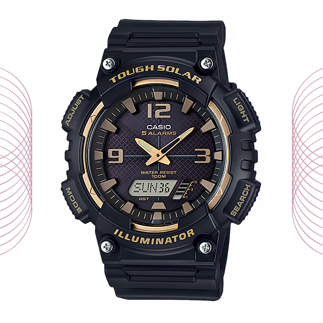 Casio AQ-S810W-1A3VDF Solar Powered Analog Digital Sports Watch for Men