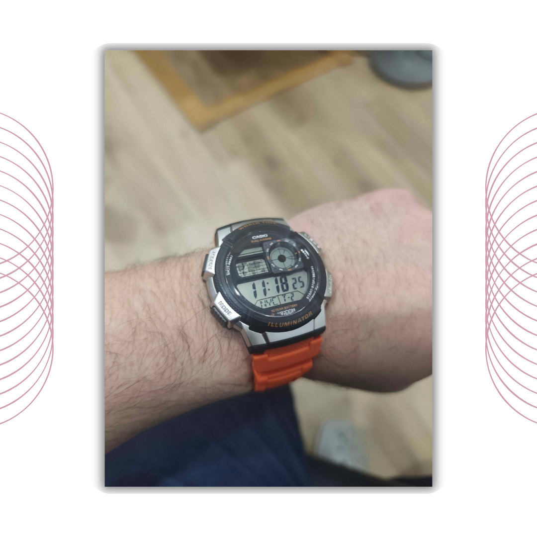 Casio AE-100W-4BVDF World Time Digital Watch Qatar | Buy Online