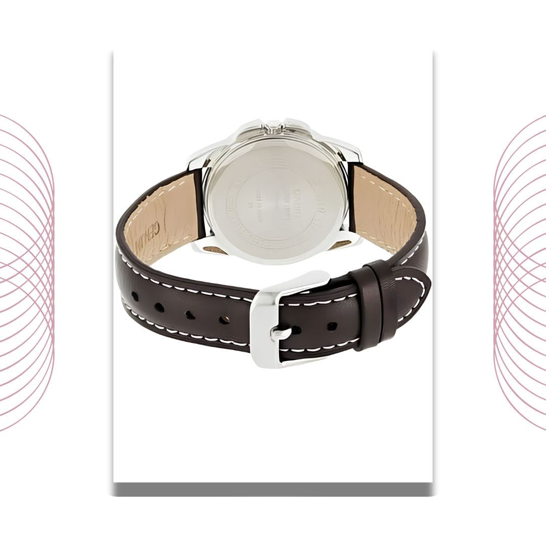 Casio LTP-1314L-7AVDF Women's Analog Leather Strap Watch White Dial
