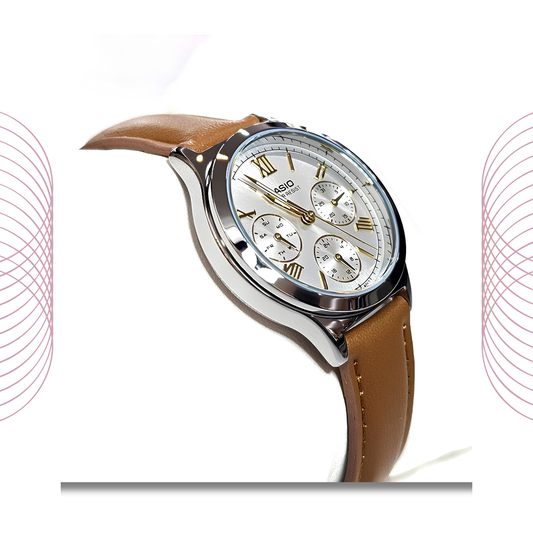 Casio LTP-V300L-7A2UDF Women's Multi Dial Analog Leather Strap Watch