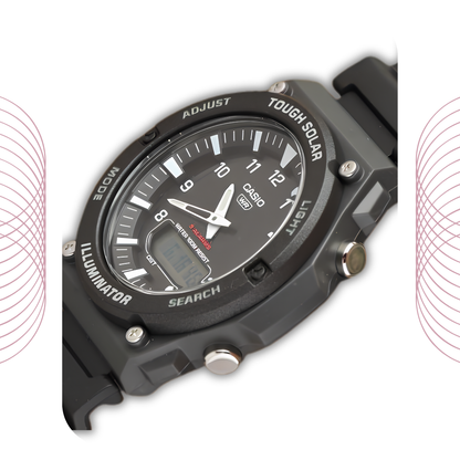 Casio AQ-S820W-1AVDF Tough Solar Analog Digital Sports Watch for Men