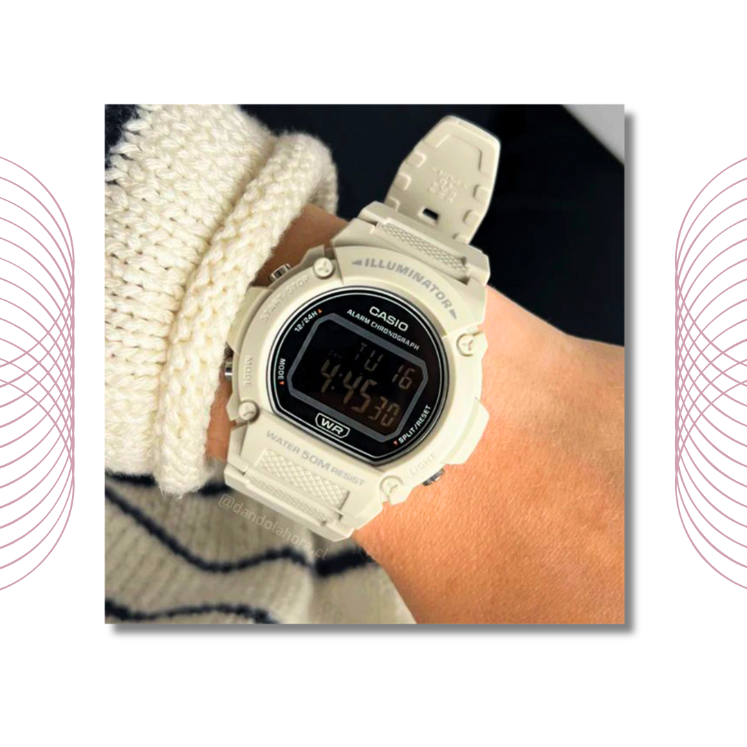 Casio W-219HC-8BVDF Digital Sports Watch Grey Resin for Men & Women