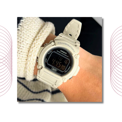 Casio W-219HC-8BVDF Digital Sports Watch Grey Resin for Men & Women