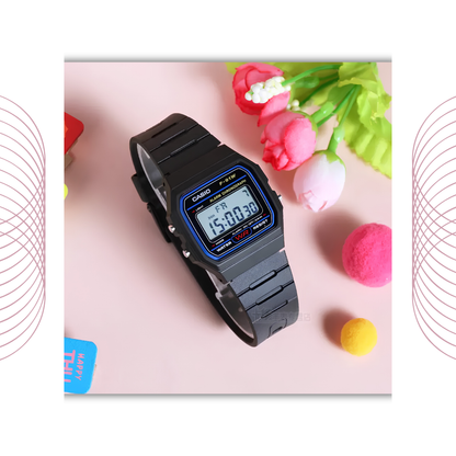 Casio F-91W-1DG Classic Digital Watch Black for Men & Women