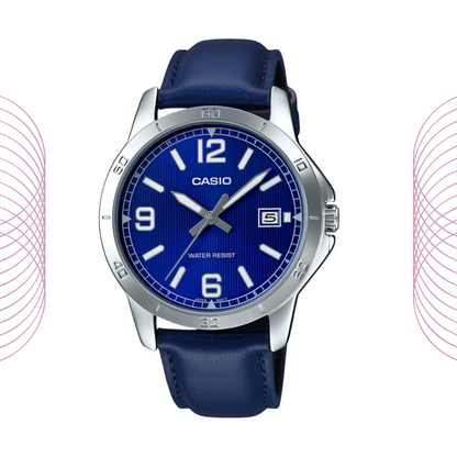 Casio MTP-V004L Series Men's Analog Leather Strap Watch