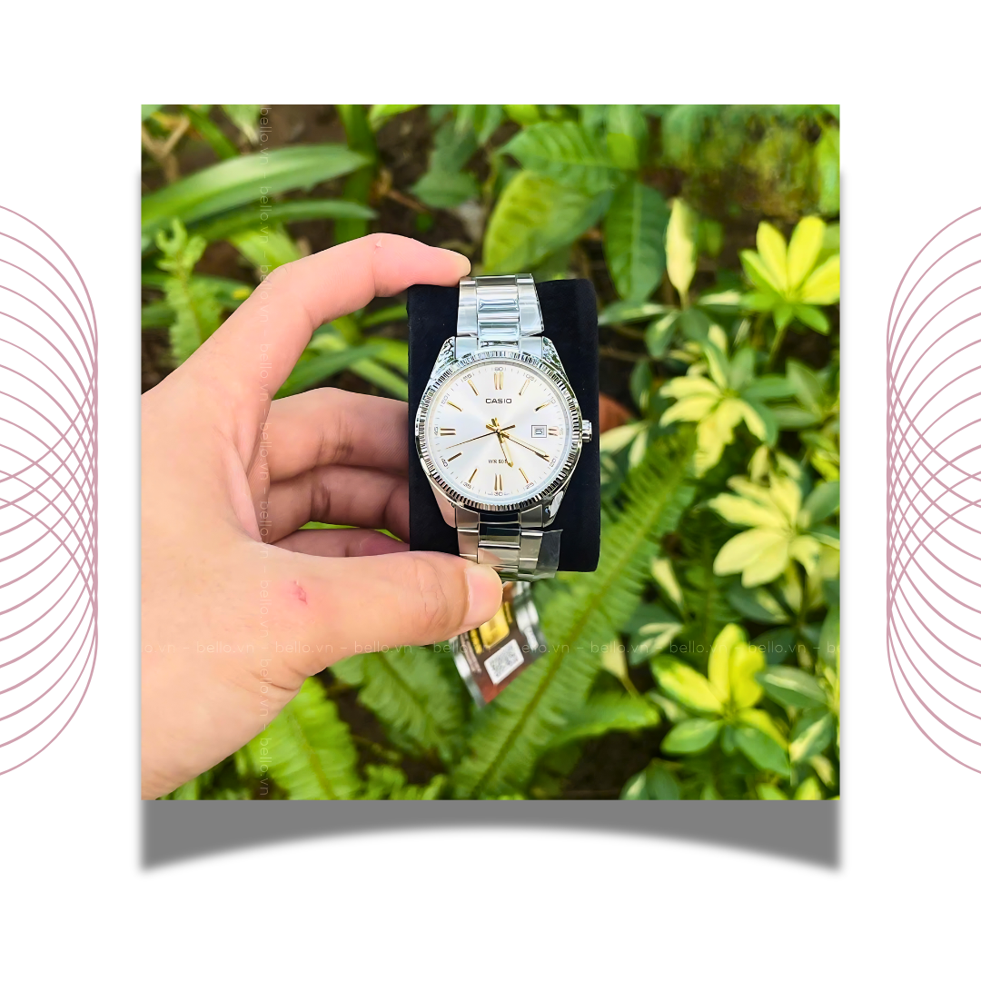 Casio MTP-1302D-7A2VDF Men's Analog Stainless Steel Watch White Dial