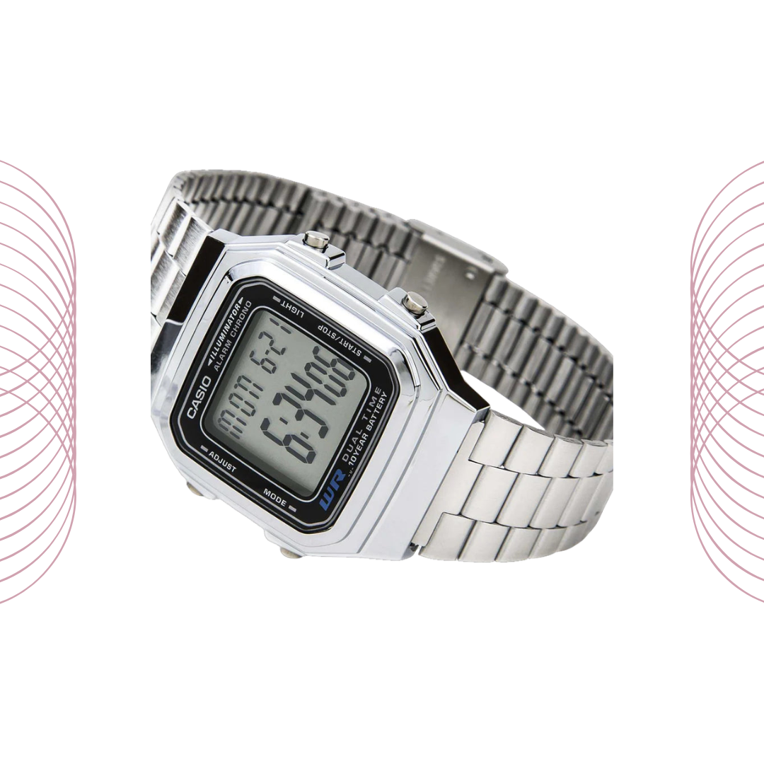 Casio A178WA-1ADF Classic Digital Stainless Steel Watch for Men & Women