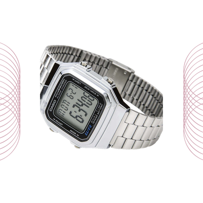 Casio A178WA-1ADF Classic Digital Stainless Steel Watch for Men & Women