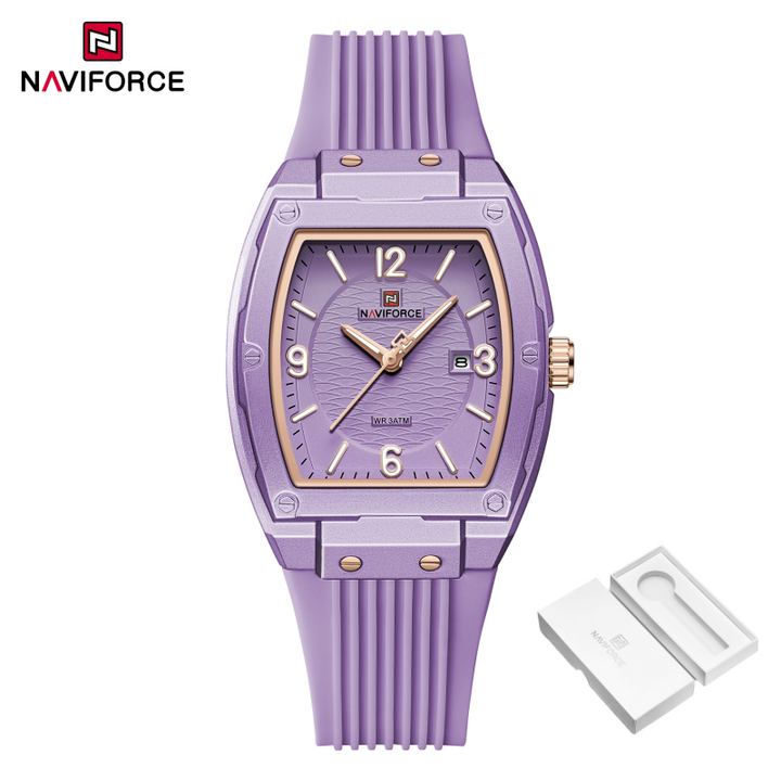 NAVIFORCE NF5070 Women's Quartz Watch | Silicon Strap | Date Display | 3ATM Water Resistant