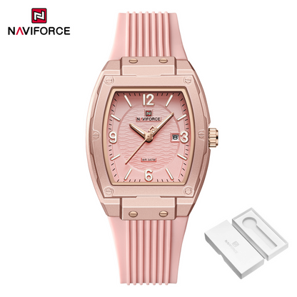 NAVIFORCE NF5070 Women's Quartz Watch | Silicon Strap | Date Display | 3ATM Water Resistant