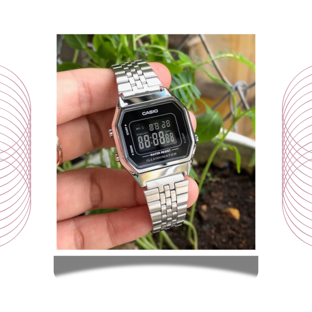 Casio LA680WA-1BDF Vintage Digital Stainless Steel Watch for Women