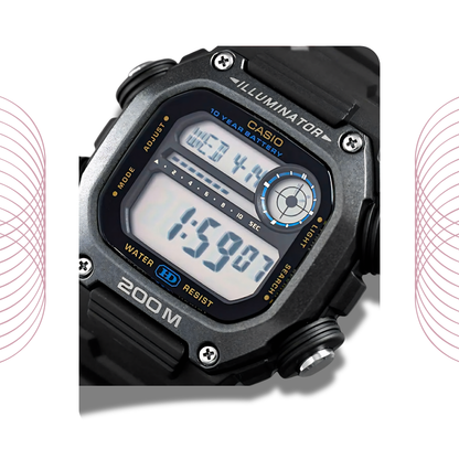 Casio DW-291HX-1AVDF Heavy Duty Digital Sports Watch for Men