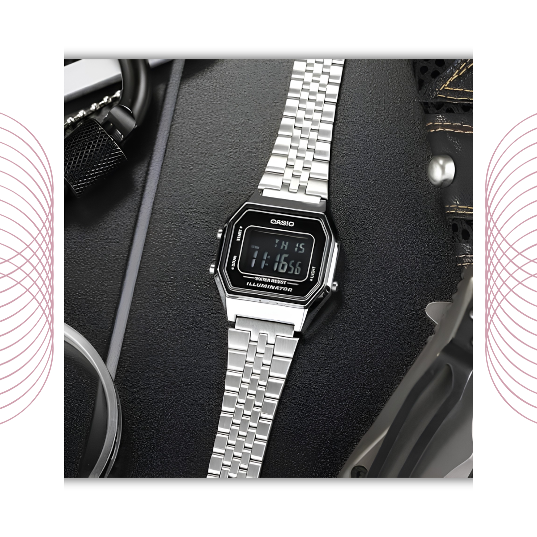 Casio LA680WA-1BDF Vintage Digital Stainless Steel Watch for Women