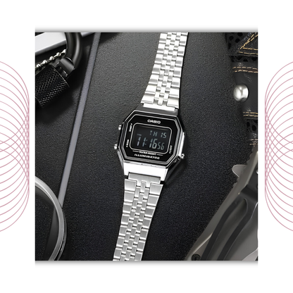 Casio LA680WA-1BDF Vintage Digital Stainless Steel Watch for Women