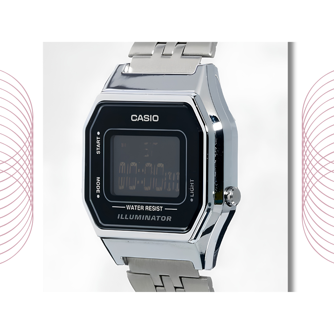 Casio LA680WA-1BDF Vintage Digital Stainless Steel Watch for Women