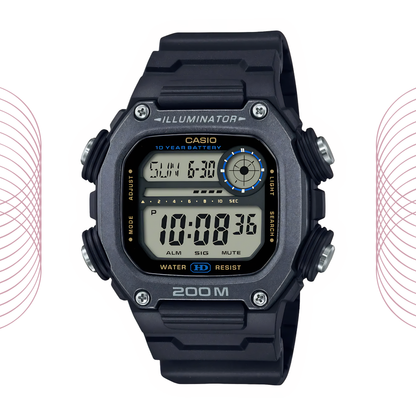 Casio DW-291HX-1AVDF Heavy Duty Digital Sports Watch for Men