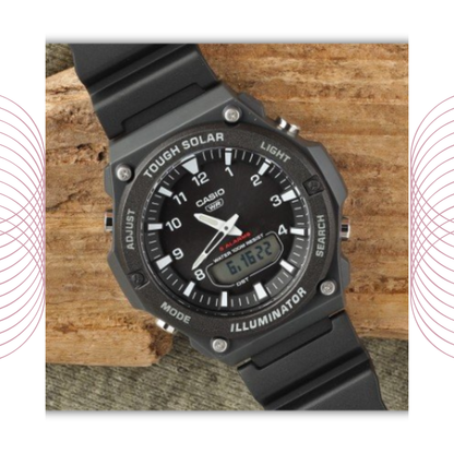 Casio AQ-S820W-1AVDF Tough Solar Analog Digital Sports Watch for Men