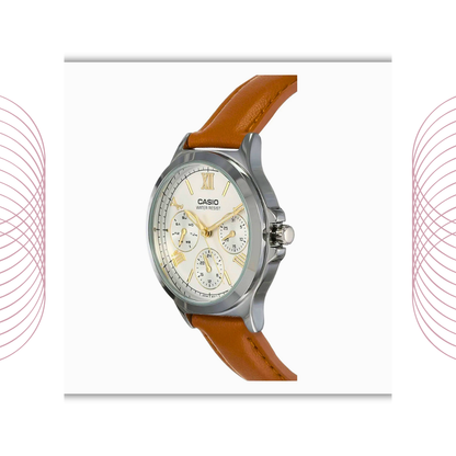 Casio LTP-V300L-7A2UDF Women's Multi Dial Analog Leather Strap Watch