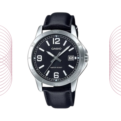Casio MTP-V004L Series Men's Analog Leather Strap Watch